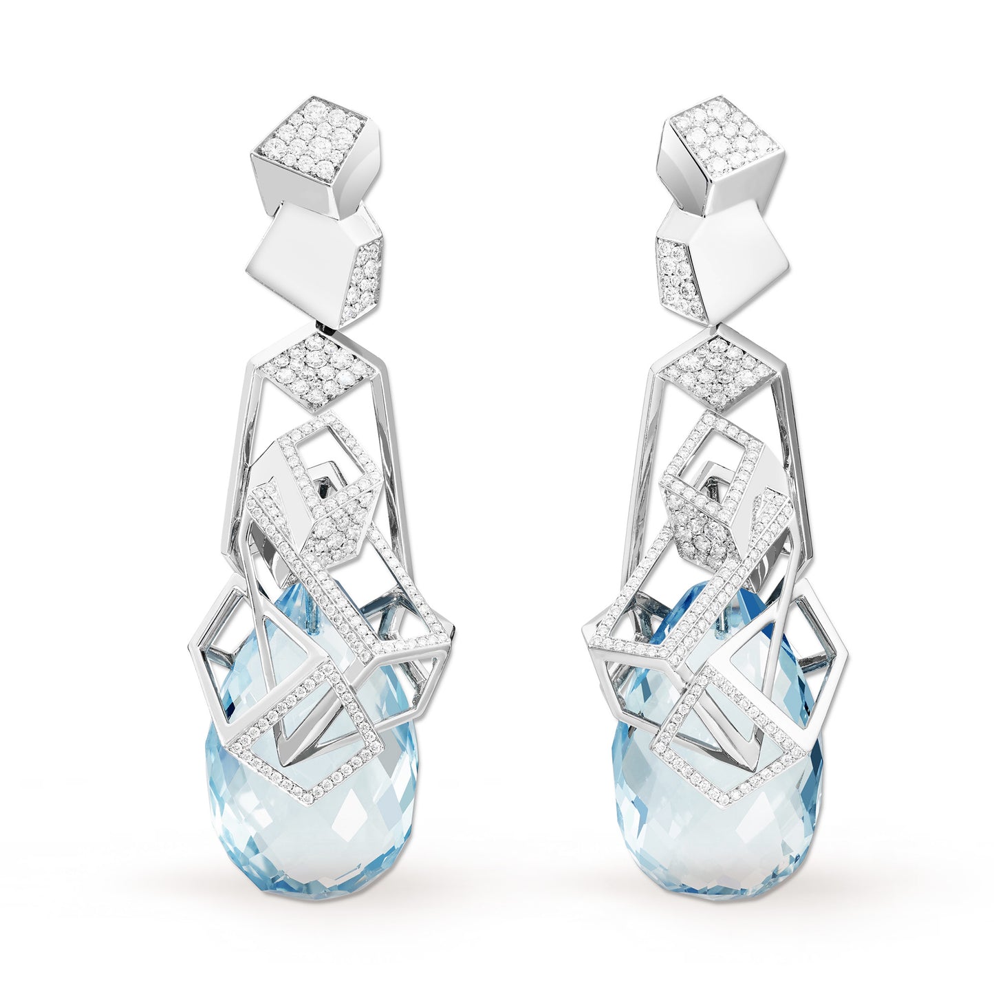 BOUCLES D'OREILLES ARCHITECTE CUBISTE