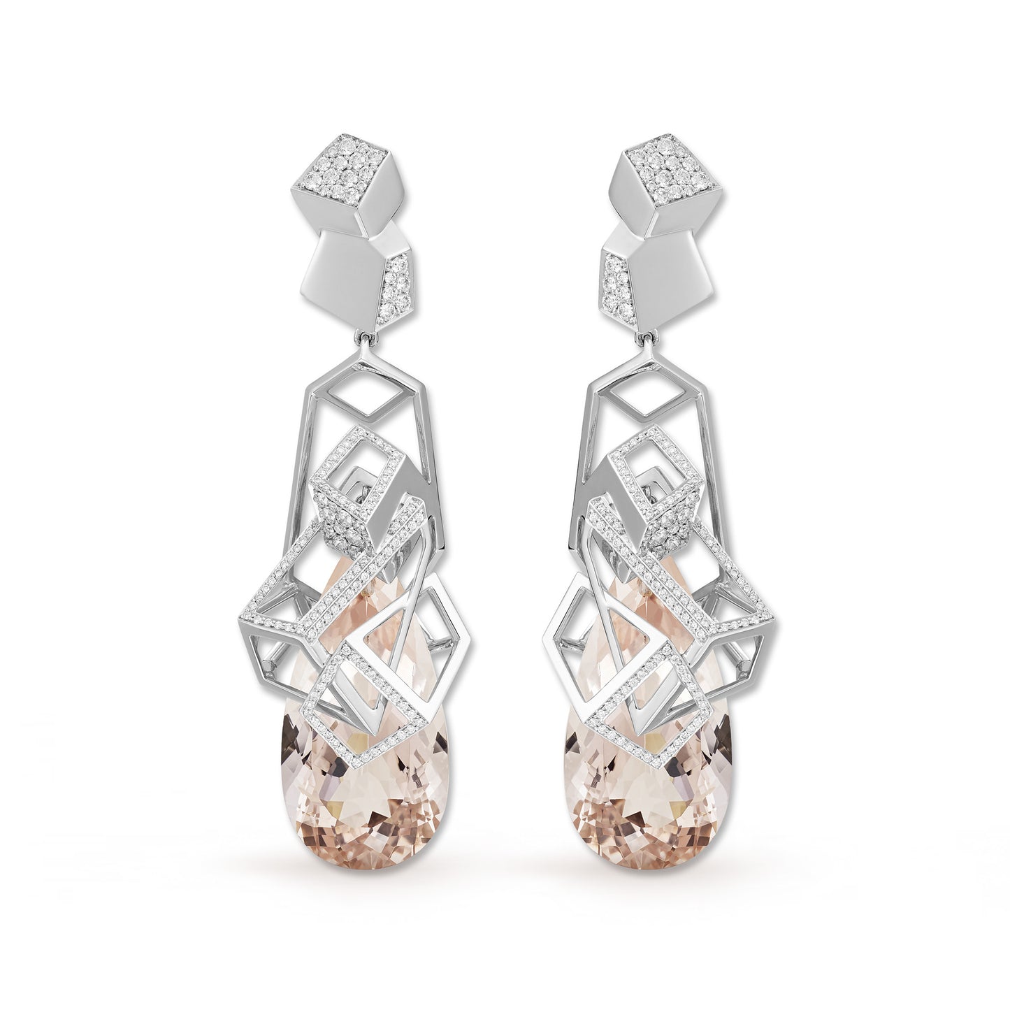 BOUCLES D'OREILLES ARCHITECTE CUBISTE