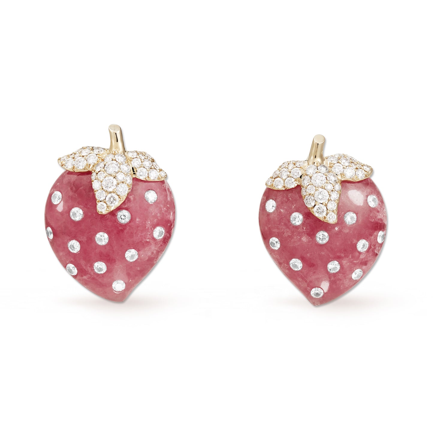 GOURMANDISE FRAISES RHODOCHROSITE EARRINGS
