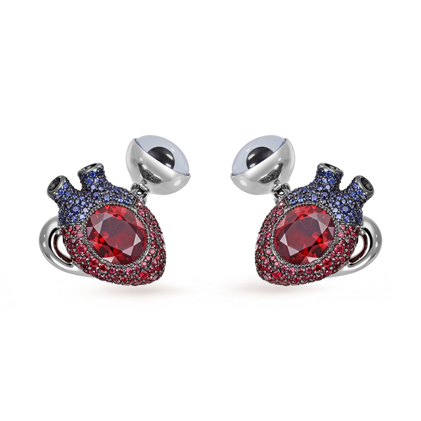 BOUTONS DE MANCHETTE AIMANTÉS À COEUR OUVERTS