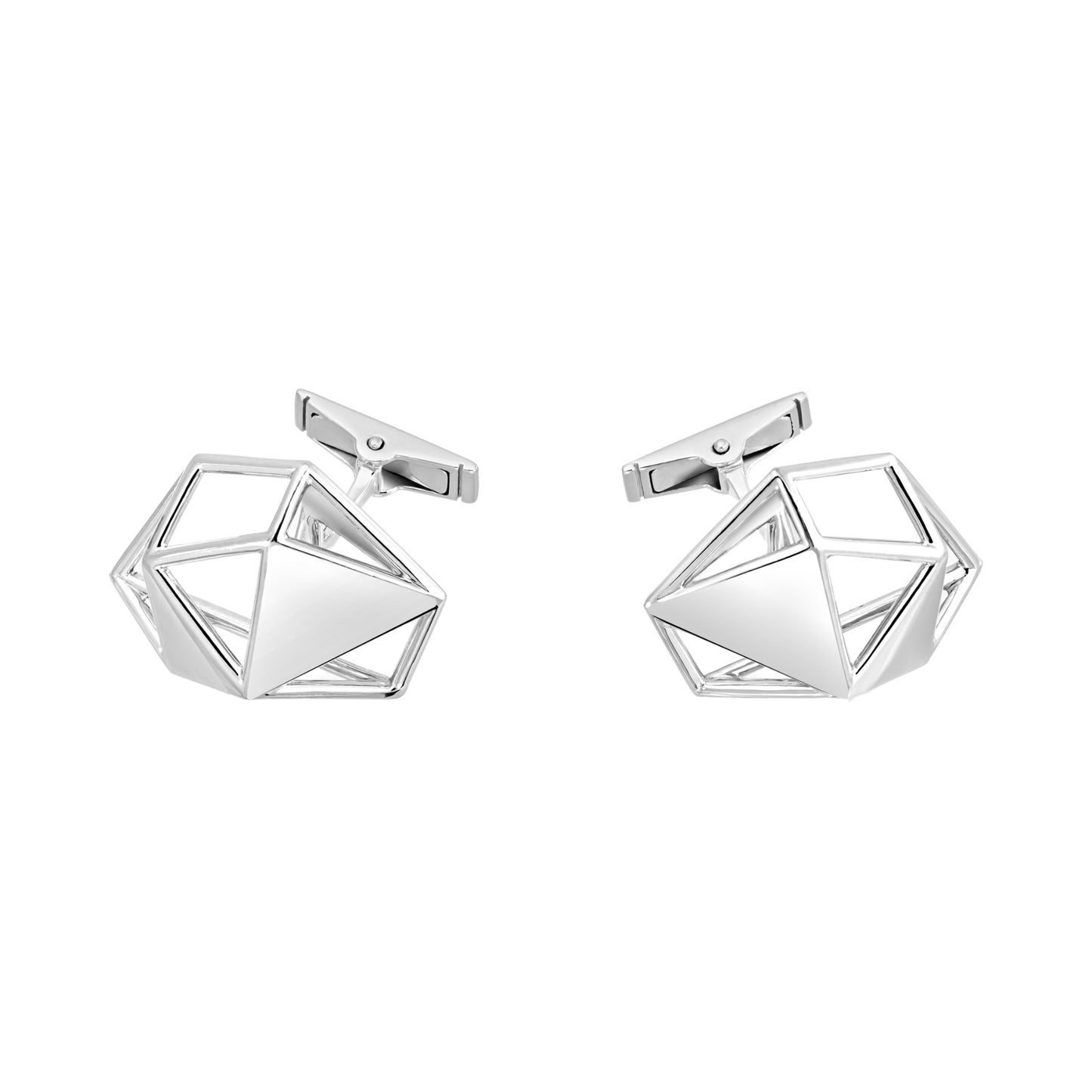 WHITE GOLD ARCHITECTE MIKADO CUFFLINKS