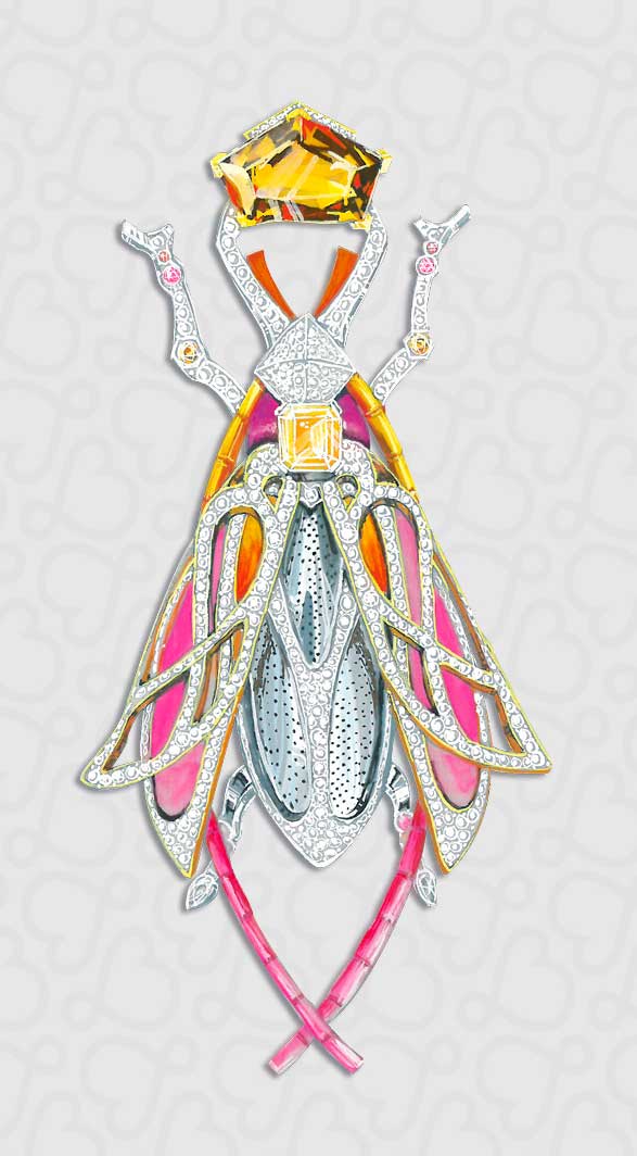 BROCHE SCARABEE AUTOMNE