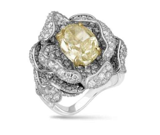 BAGUE ROSE BÄUMER - DIAMANT JAUNE