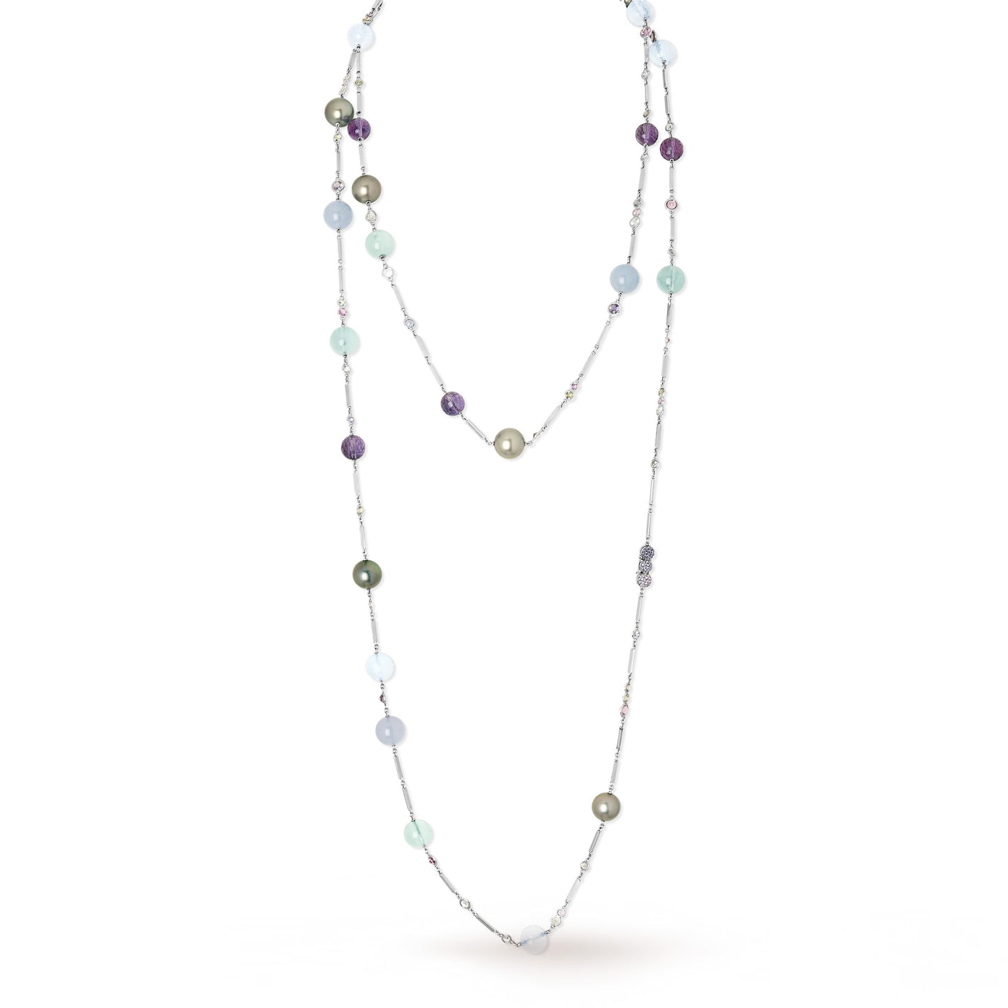 SAUTOIR AQUA PERLES LAGOON