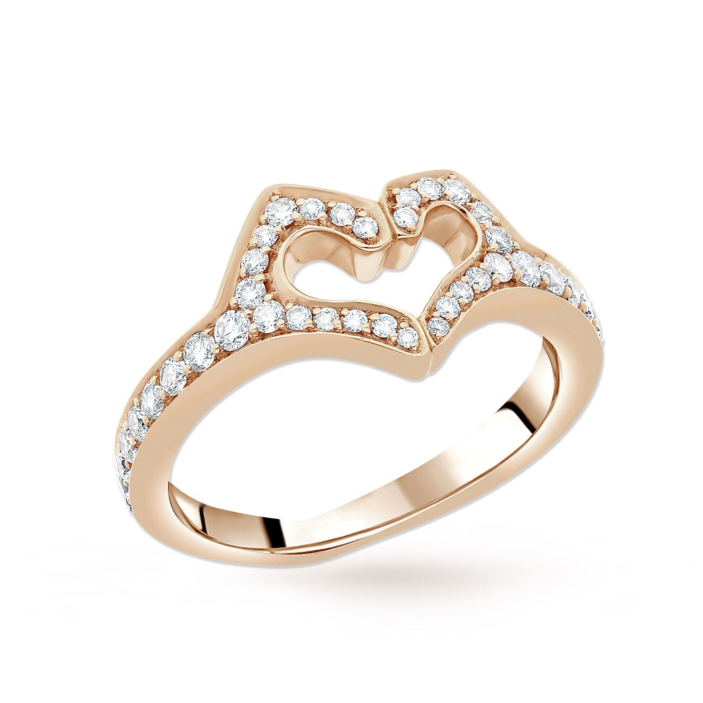 BAGUE CŒUR OR ROSE