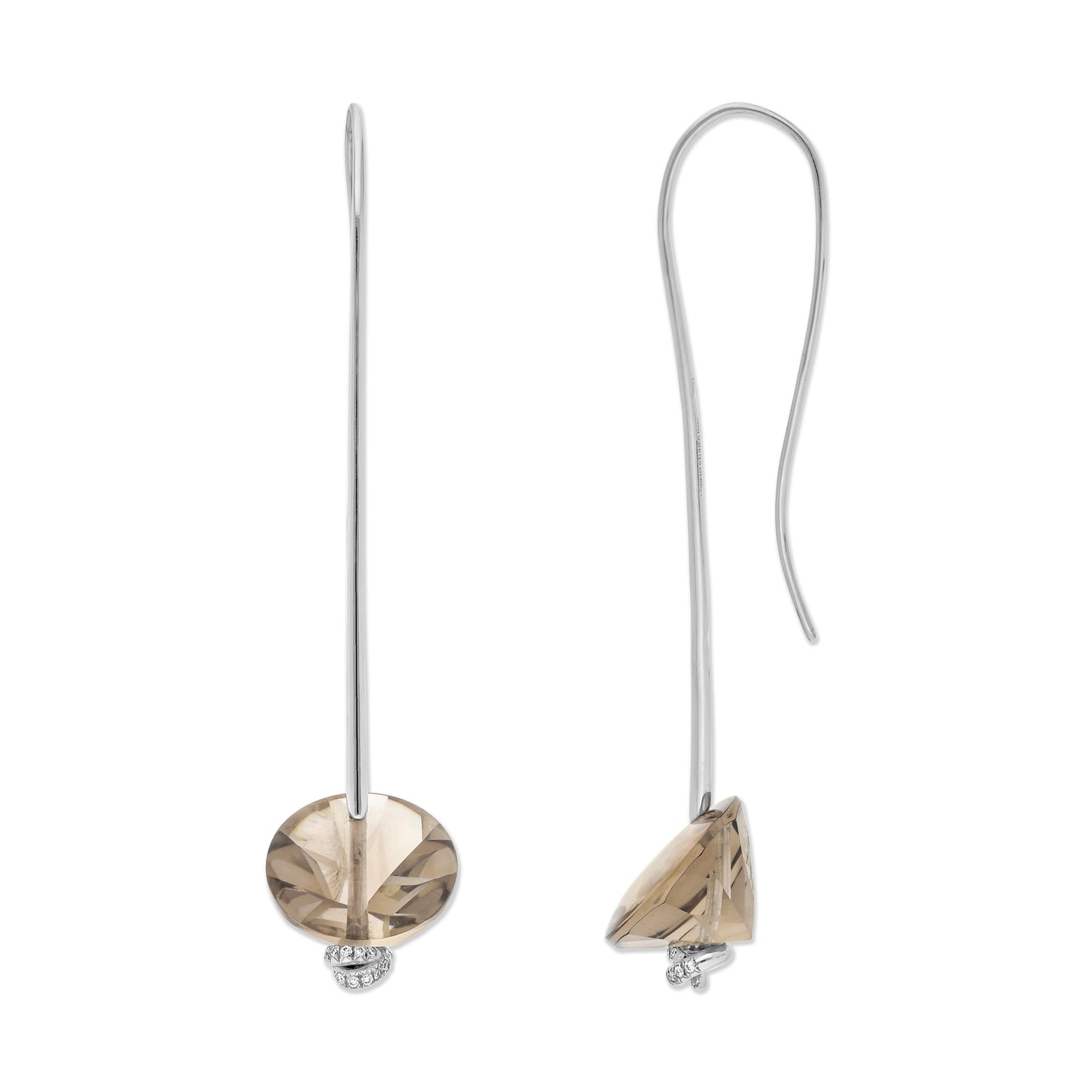 BOUCLES D'OREILLES PENDANTES PIERRES PERCEES