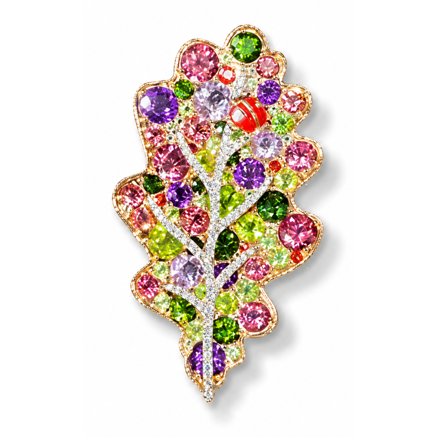 BROCHE FEUILLE DE CHÊNE ÉTÉ