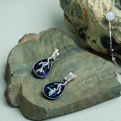 BOUCLES D'OREILLES LARGES TITANE OCEAN CRUSH