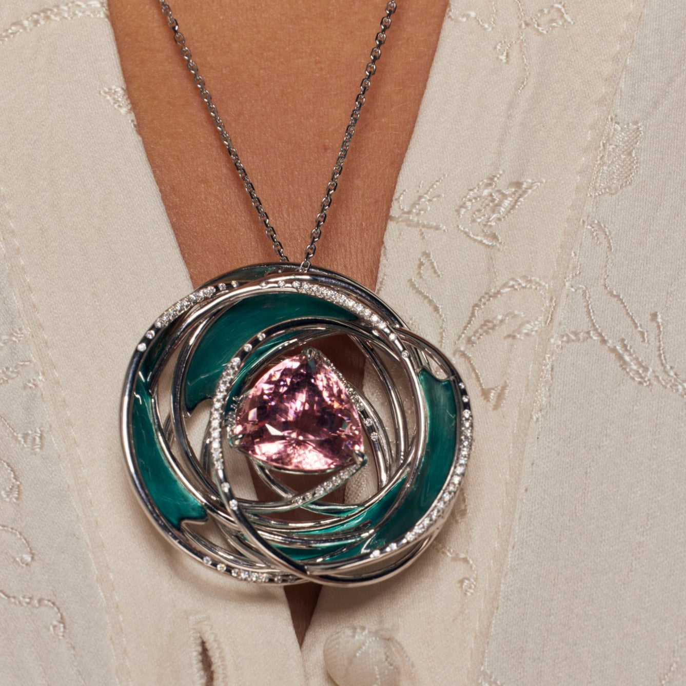PINK SWIRL PENDANT