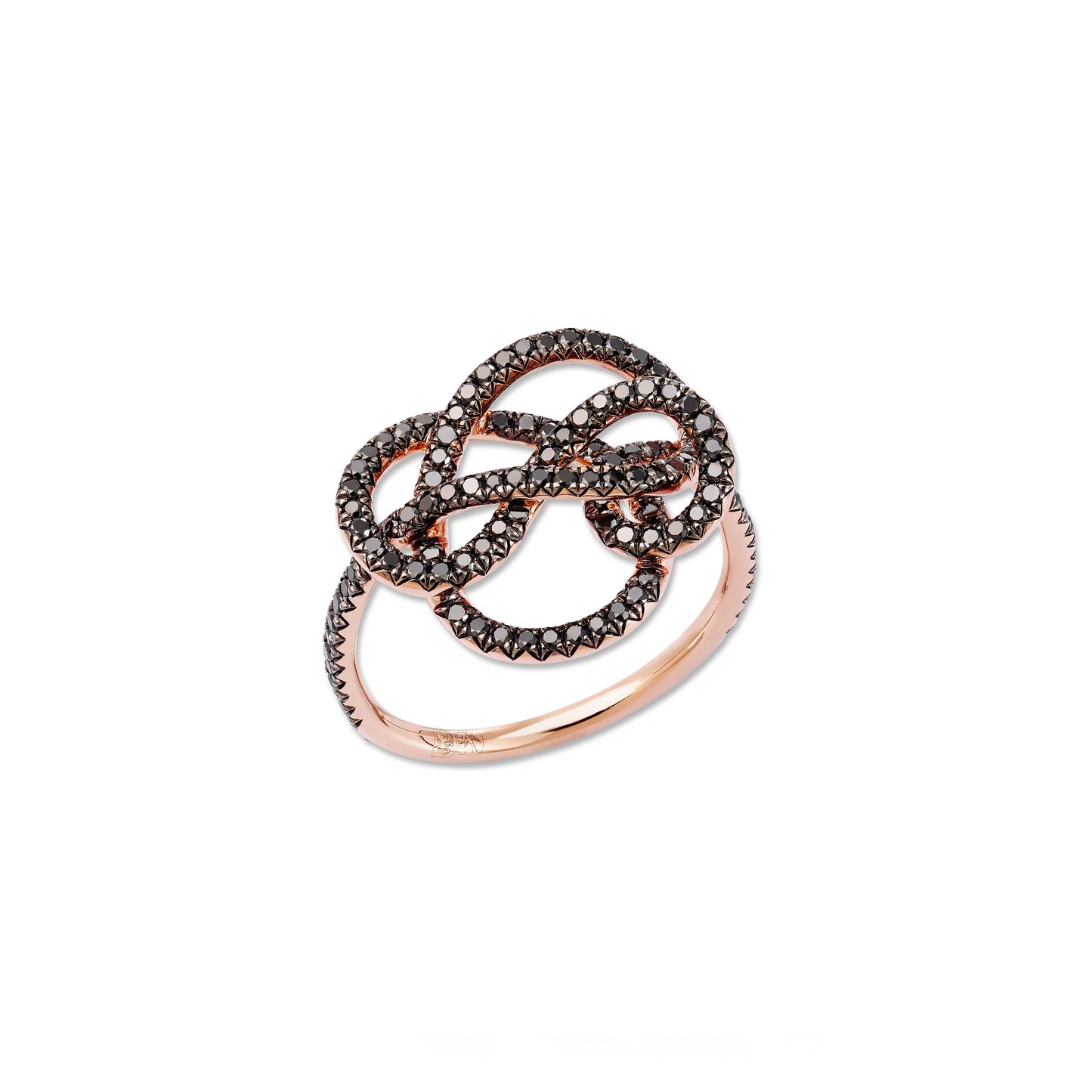 BAGUE PENSE À MOI DIAMANTS NOIRS