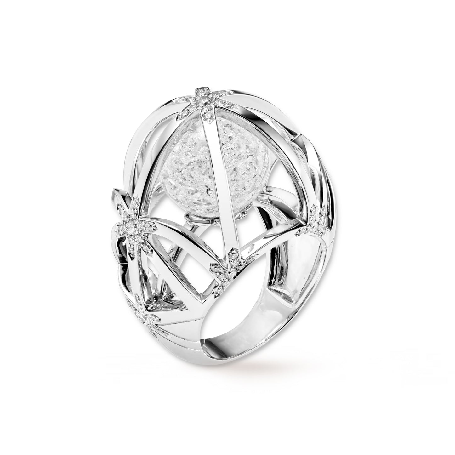 BAGUE CRISTAL DE GLACE