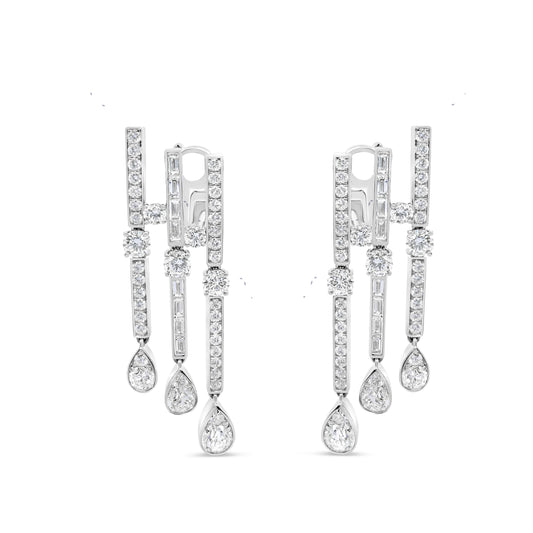 BOUCLES D'OREILLES PENDANTES ECUME