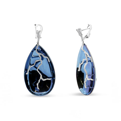 BOUCLES D'OREILLES LARGES TITANE OCEAN CRUSH