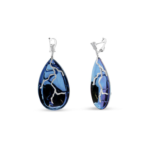 BOUCLES D'OREILLES LARGES TITANE OCEAN CRUSH