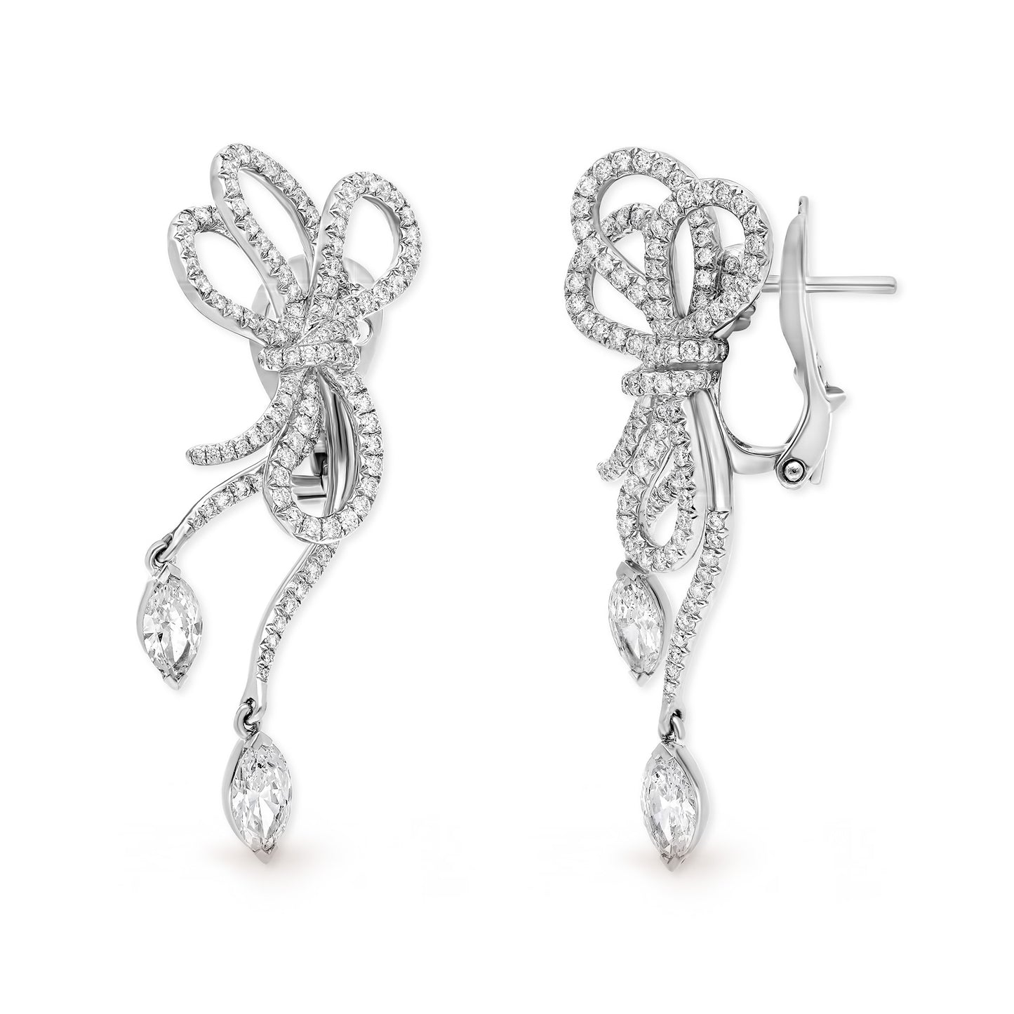 BOUCLES D'OREILLES OMBRE & LUMIÈRE NŒUD