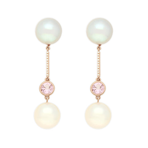 BOUCLES D'OREILLES PENDANTES PERLES