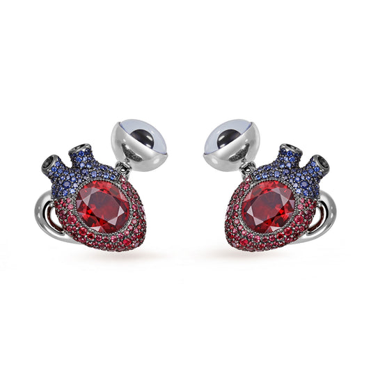 BOUTONS DE MANCHETTE AIMANTÉS À COEUR OUVERTS