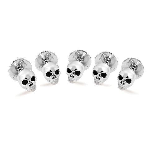 BOUTONS DE PLASTRON VANITAS OR BLANC