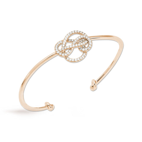 BRACELET JONC PENSE À MOI OR ROSE DIAMANTS