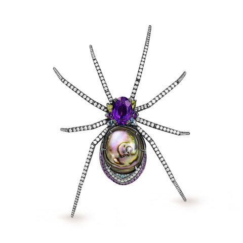GOOD GIRL - BAD GIRL ARAIGNÉE EXTRAVAGANTE BROOCH