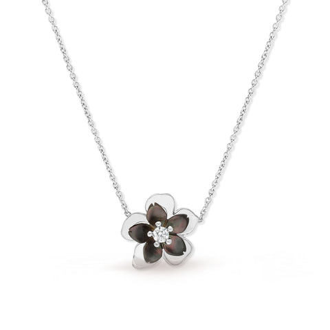 WHITE GOLD CHERIE BLOSSOM NECKLACE