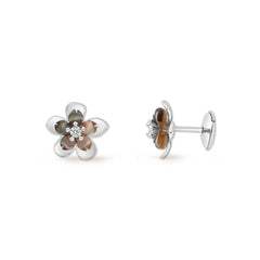 WHITE GOLD CHERIE BLOSSOM EARSTUDS