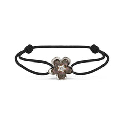 WHITE GOLD CHERIE BLOSSOM CORD BRACELET