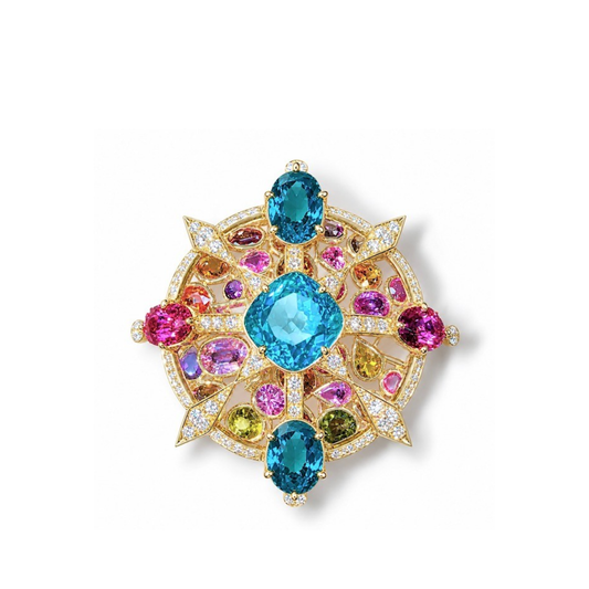 BROCHE CROIX À LA FOLIE