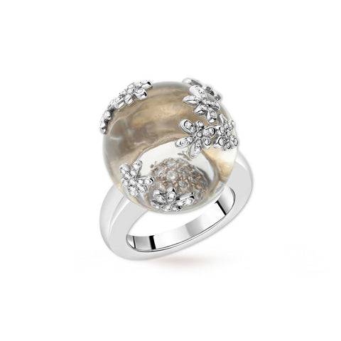 BAGUE CRISTAL FLEURS