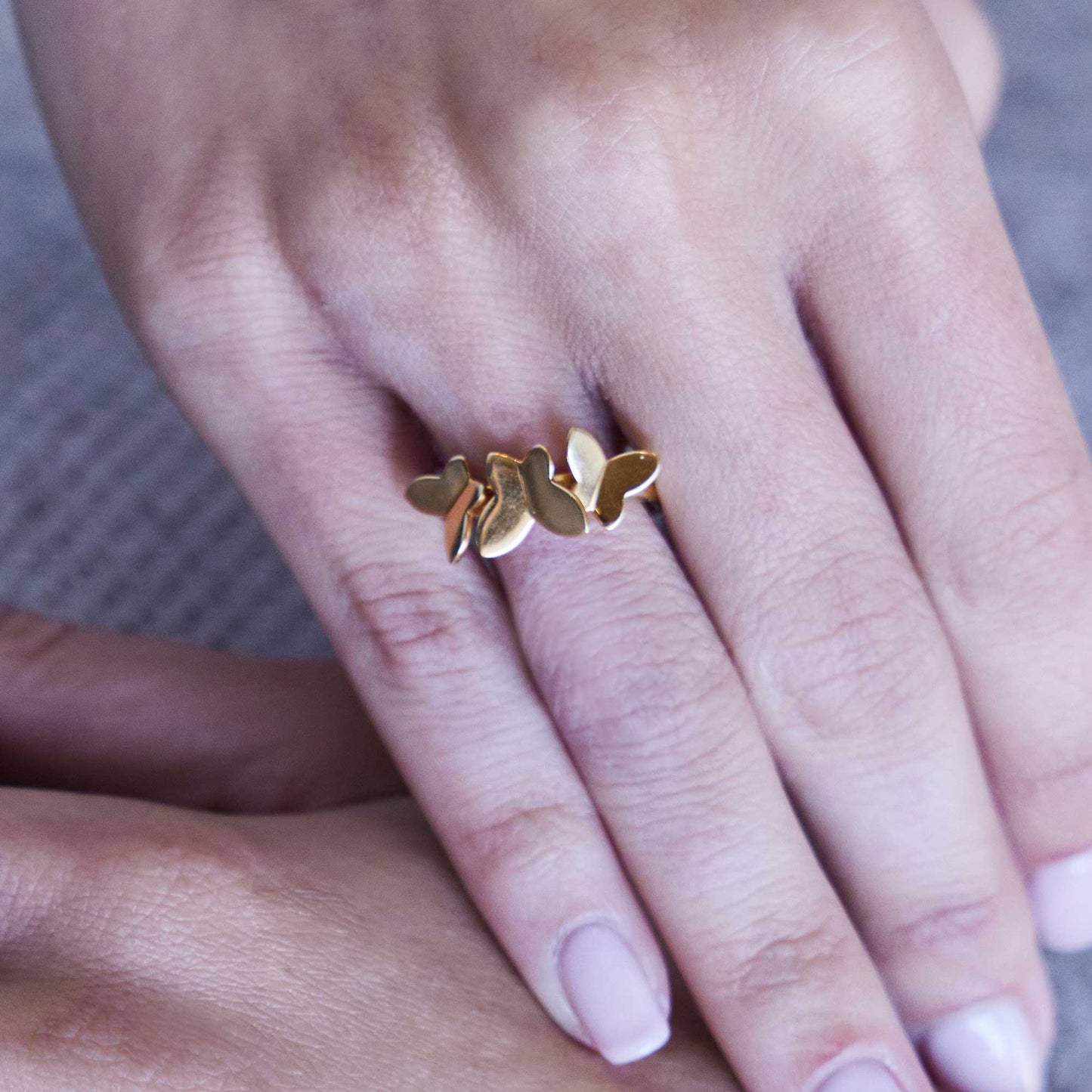 BAGUE PAPILLON OR JAUNE