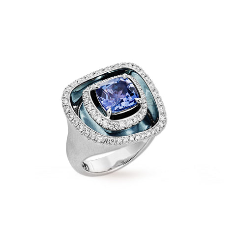 BAGUE TITANE LAGON SMALL TANZANITE