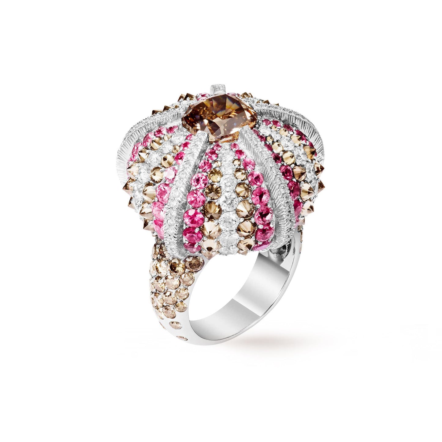LARGE AQUA OURSIN RING