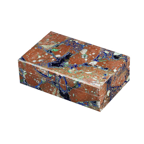 AZURITE AND MALACHITE BOX