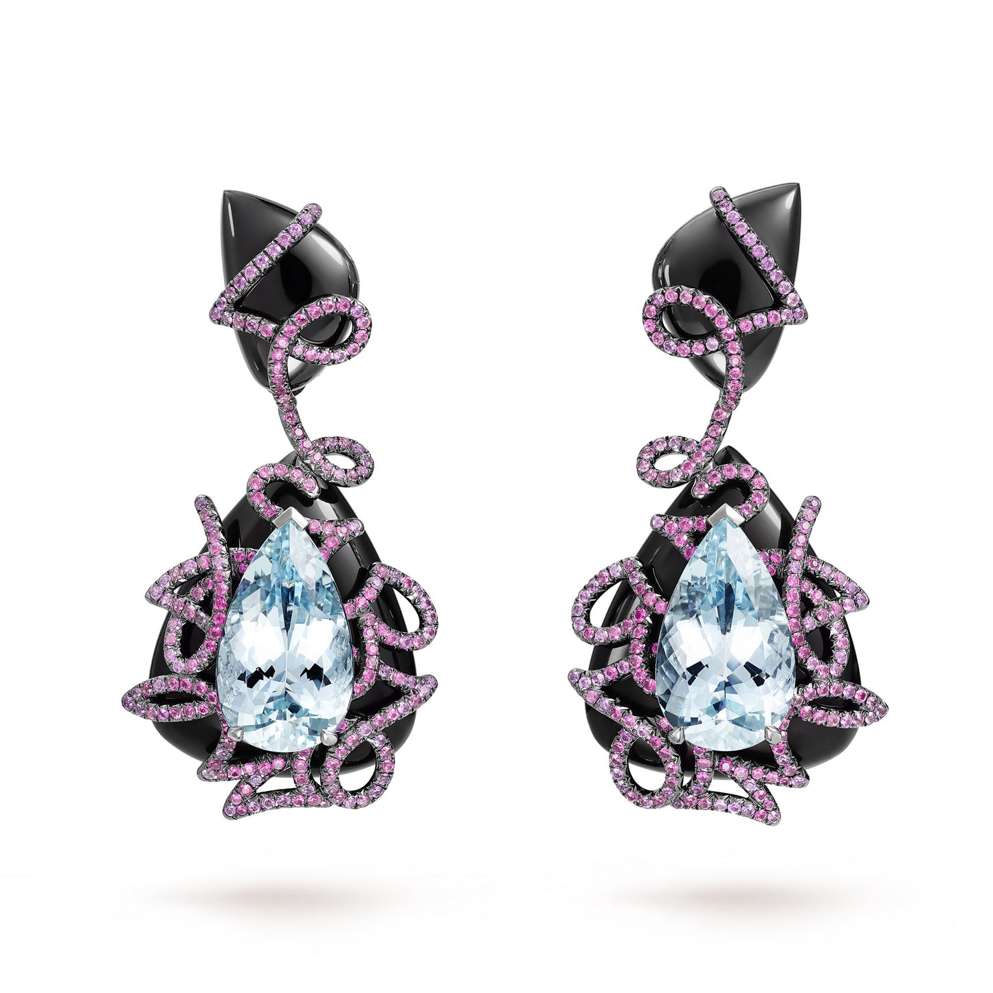 BOUCLES D'OREILLES BLACK MAGIC AURORA