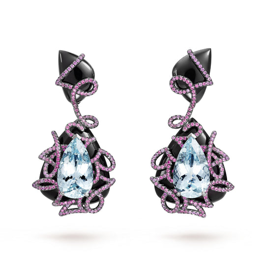 BOUCLES D'OREILLES BLACK MAGIC AURORA
