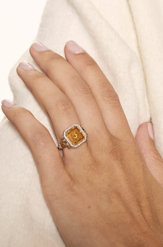 3.10ct Cushion Cut Citrine Engagement Ring, Available in All Metals –  INFINITYJEWELRY.COM